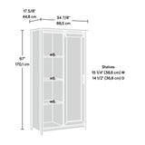 Coral Cape Storage Pantry Cabinet, L: 34.84" x W: 17.64" x H: 66.97"