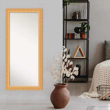 Amanti Art Wood Wall Mirror Full Length Mirror (65.75 x 29.75 in.) Full Body Mirror, Trellis Gold Floor Mirror Full Length Mirror for Bedroom or Living Room Decor, Gold Mirror, Traditional Mirror