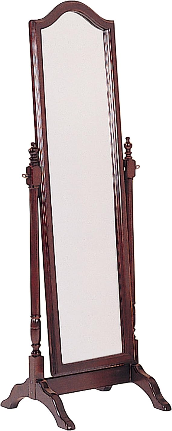 Cheval Standing Mirror with Swivel Base - Full Length Arched Top Floor Mirror