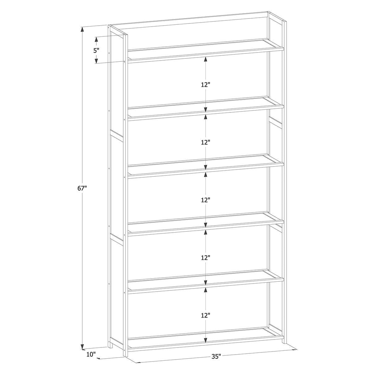 MoNiBloom 6 Tier Open Shelf, Bamboo Large Multifunctional Bookcase Storage Cabinet Display Shelves Organizer for Living Room Bedroom Study Room, Brown