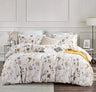 Comforter Queen Size, 600 Thread Count Cotton Blue Floral with Khaki