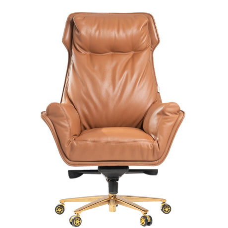 Austin Genuine Leather Office Chair,Upholstered Executive Office Chair Modern Reclining