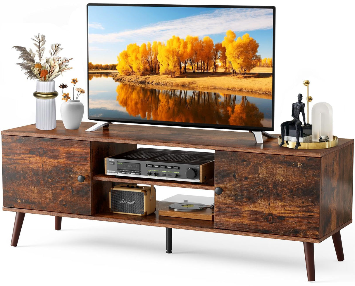 TV Stand for 55 60 inch Television, Entertainment Center with Storage