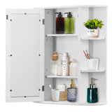 Bathroom Cabinet with Single Mirror Door Wall Mount Medicine Cabinet