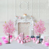 Cherry Blossom Tree Centerpiece: 6 Pcs Pink 39.3 Inch Tall Artificial Cherry Blossom