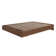 Alibi Queen Size Platform Bed, Walnut