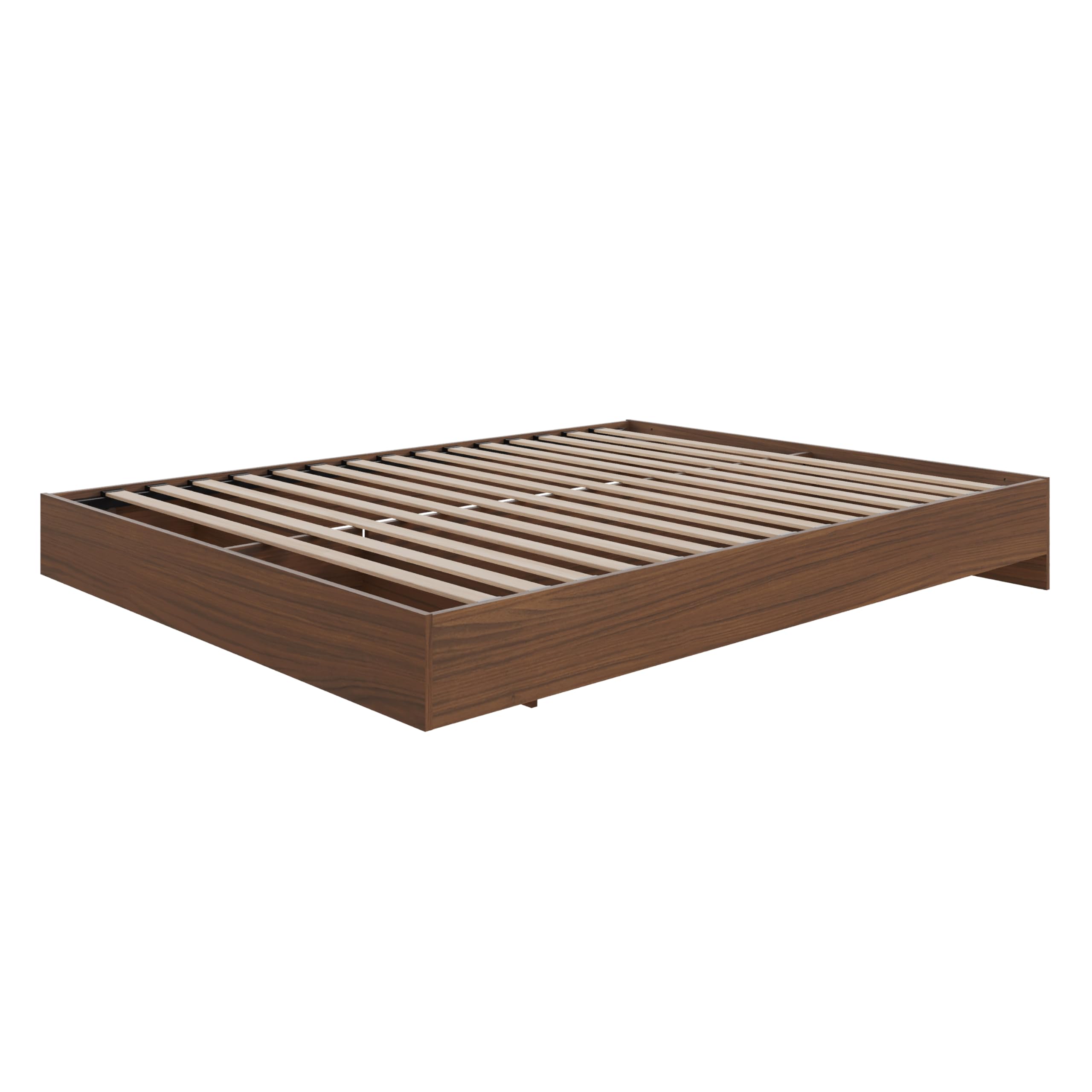Alibi Queen Size Platform Bed, Walnut