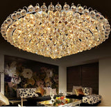 Luxury Crystal Chandelier, 24 Inch Empire Style Gold Chandelier with 8 Lights K9