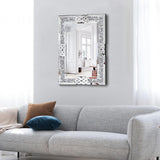 Crushed Diamond Rectangle Wall Mirror 24x36 Inch
