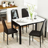 Kitchen Dining Table Set for 4, Modern Rectangular 5 Piece Dining Room Table