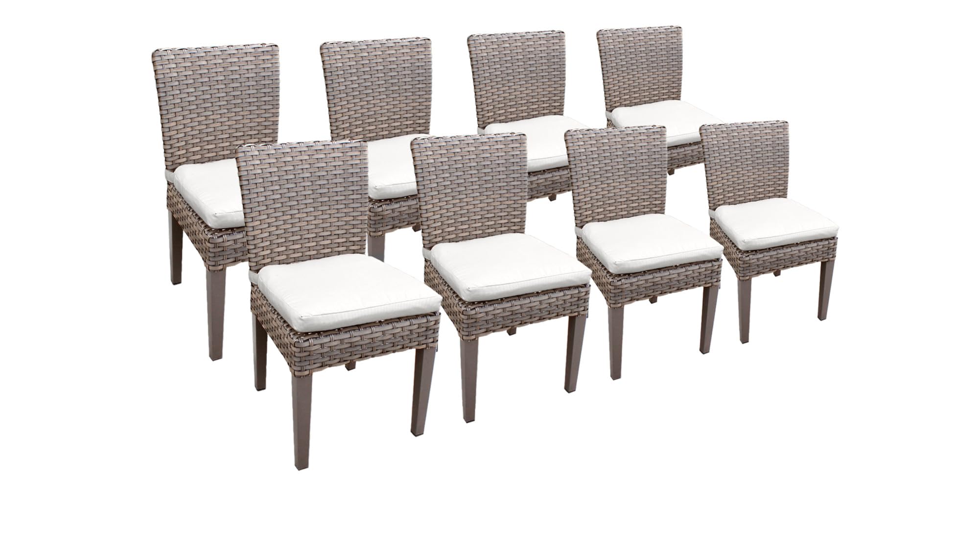 Florence 9-Piece Outdoor Dining Set with Cushions, White
