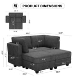 Modular Sofa Bed Sectional Sleeper Sofa Convertible Sectional Couch Bed Set Reversible