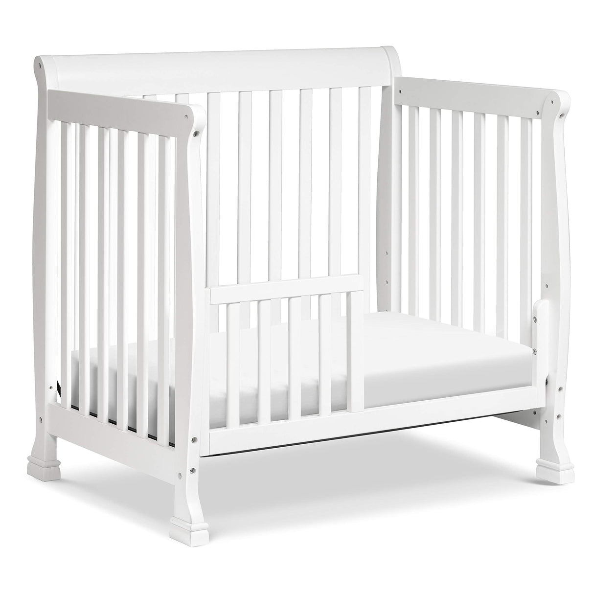 Kalani 4-in-1 Convertible Mini Crib in White | Greenguard Gold Certified