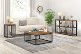 Square Coffee Table, Modern Center Table with Split Tabletop for Living Room