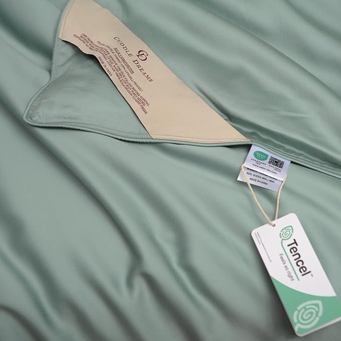 Silk Filled Comforter for All Season, Detachable Tencel Duvet Cover for Easy Care