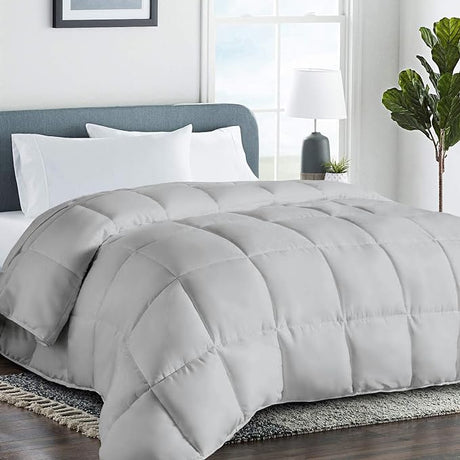 All Season Queen Size Cooling Comforter，Fluffy Down Alternative Comforter - Quilted