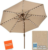 USA 10-Year-Non-Fading Solar 9ft Market Umbrella