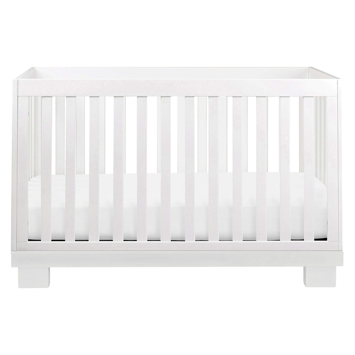 3-in-1 Convertible Crib with Toddler Bed Conversion Kit in White