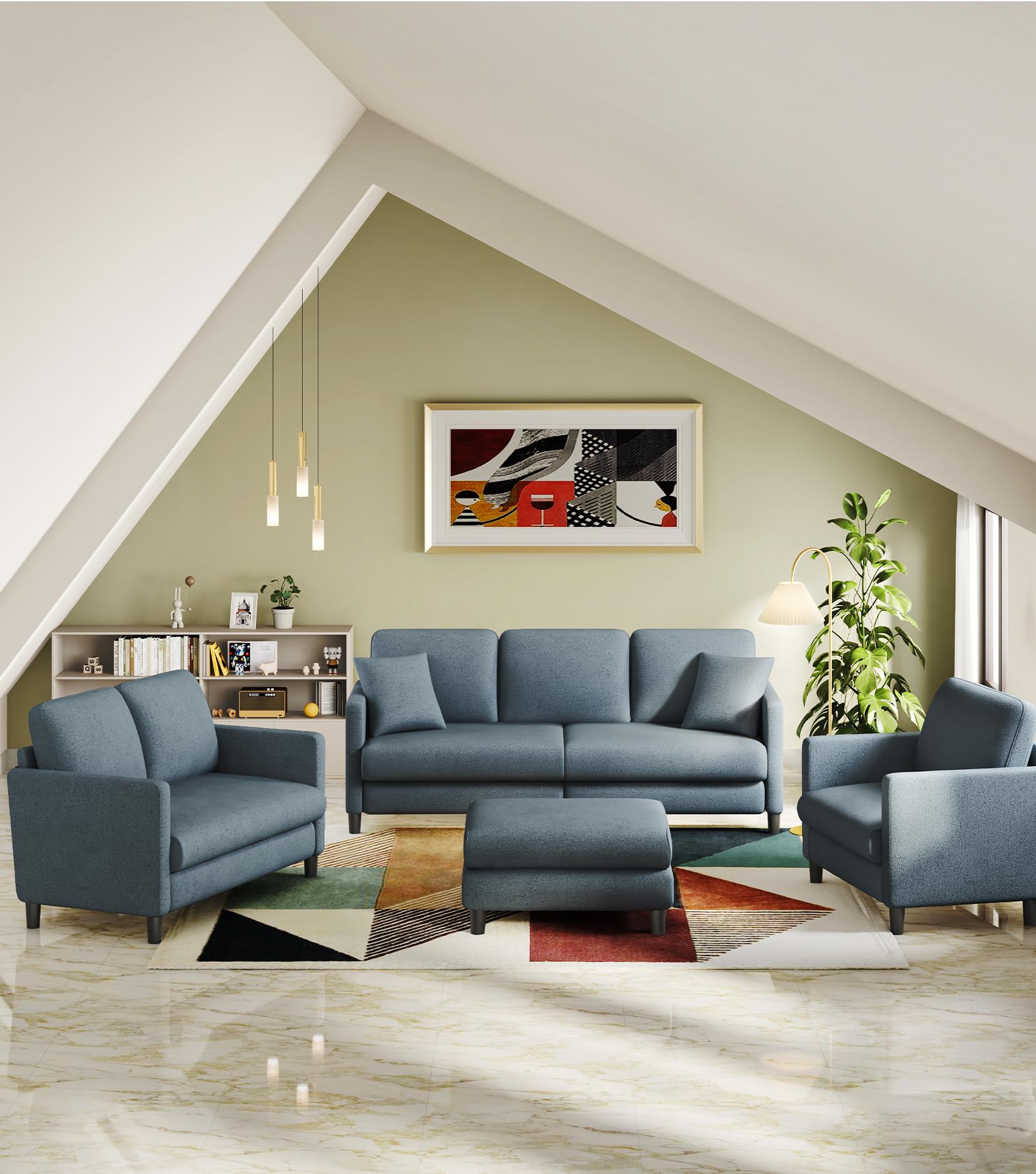 Loveseat Sofa, 51" Small Sofa Couch for Bedroom