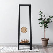 Black Framed Large Floor Easel Full Length Tall Standing Mirror
