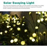 Solar Garden Lights, 4 Pack Firefly Garden Lights Solar Outdoor