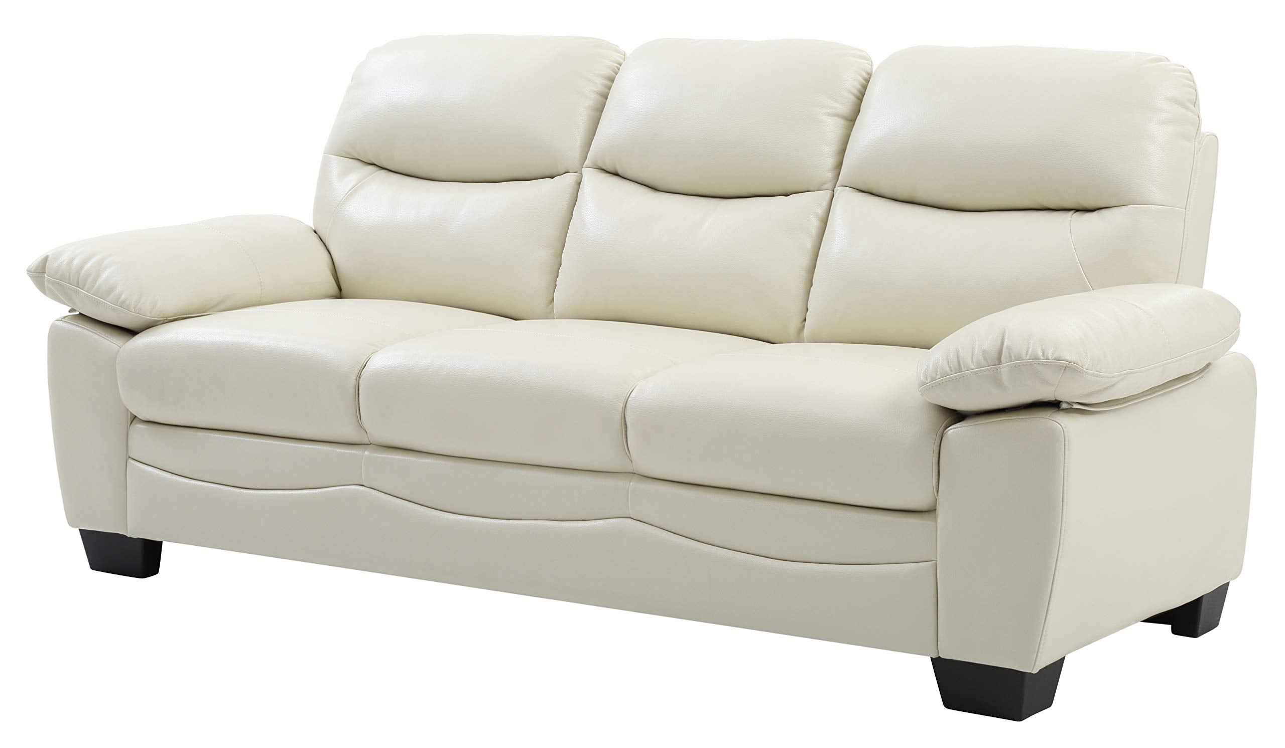 Upholstered Sofa, Pearl Faux Leather