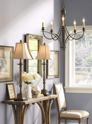 Thornewood 35 1/2" Tall Large Traditional End Table Lamp Brown Finish Single
