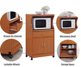 IMPORT Microwave Cart with One Drawer, Two Doors