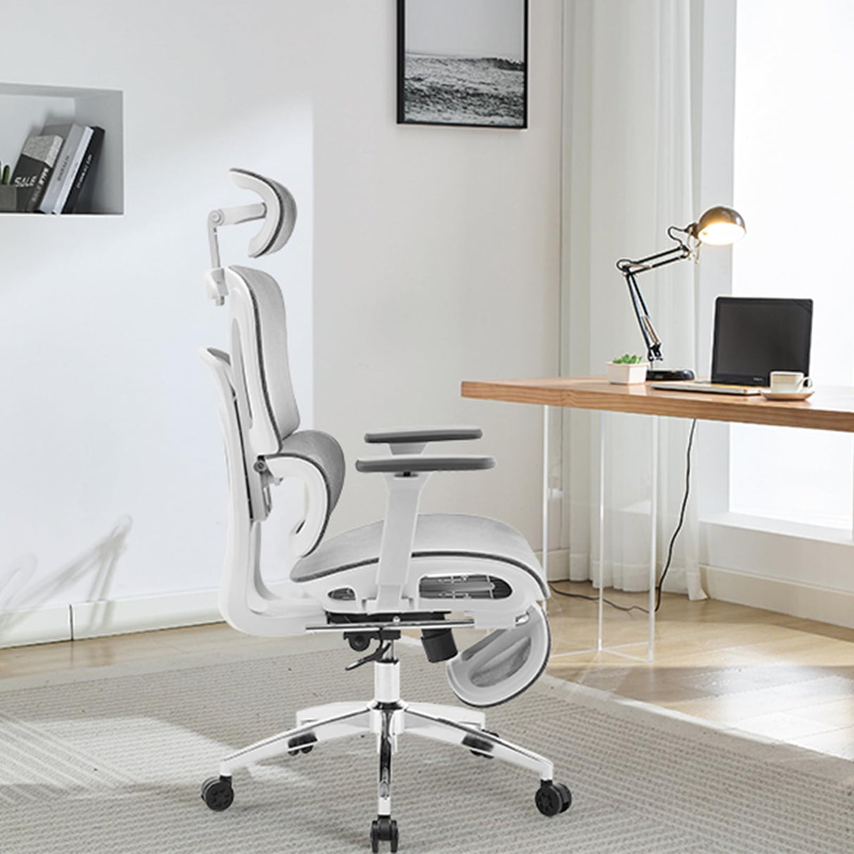 Ergonomic Office Chair, High Back Ergonomic Desk Chair with Adjustable Lumbar Support