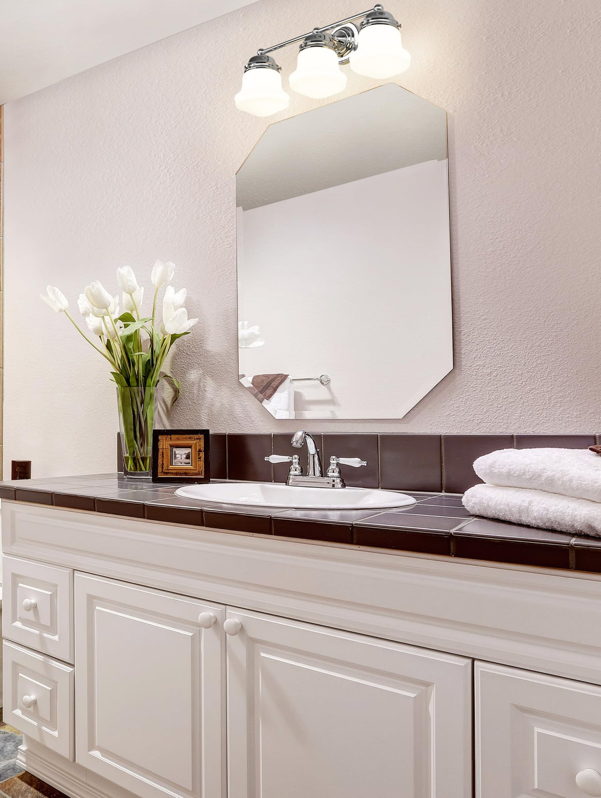 735-3V-BN Vaughn Vanity, 3-Light 180 Total Watts, Brushed Nickel
