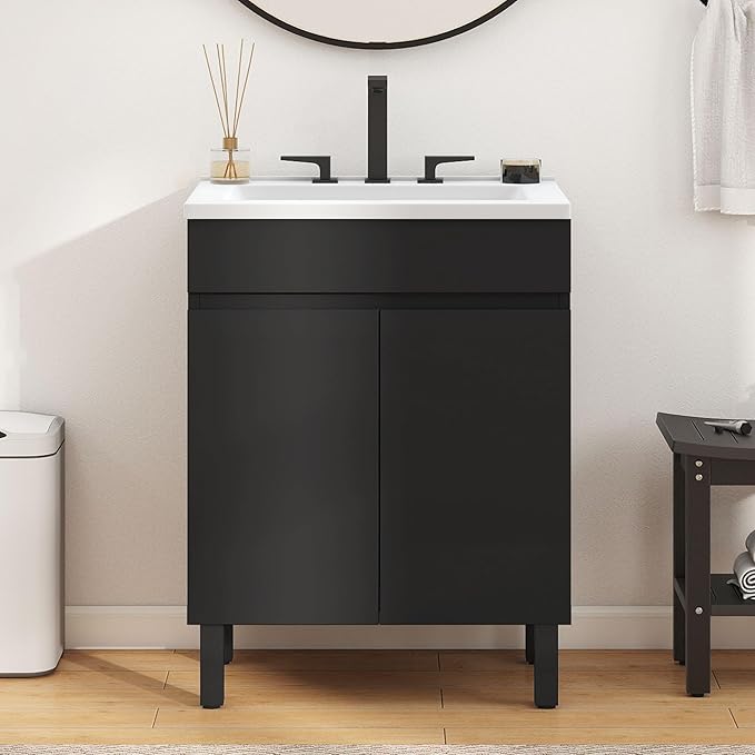 16 Inch Bathroom Vanity with Sink, Bathroom Cabinet Vanity for Small Space