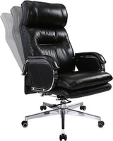 Genuine Leather Modern Executive Chair High-Back Support 90 to 150 Degrees Tilt