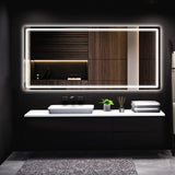 LED Bathroom Mirror 27x55 Inch with Adjustable Lighting & Anti-Fog