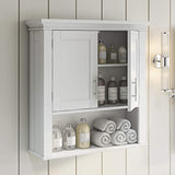 Somerset Two-Door Bathroom and Laundry Wall Mount Storage Medicine Cabinet