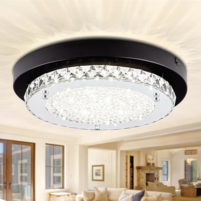 Light Fixture Crystal Flush Mount Ceiling Light Fixtures Dimmable Ceiling Light