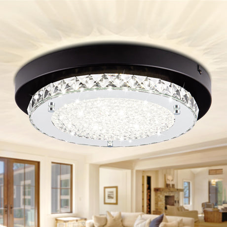 Light Fixture Crystal Flush Mount Ceiling Light Fixtures Dimmable Ceiling Light