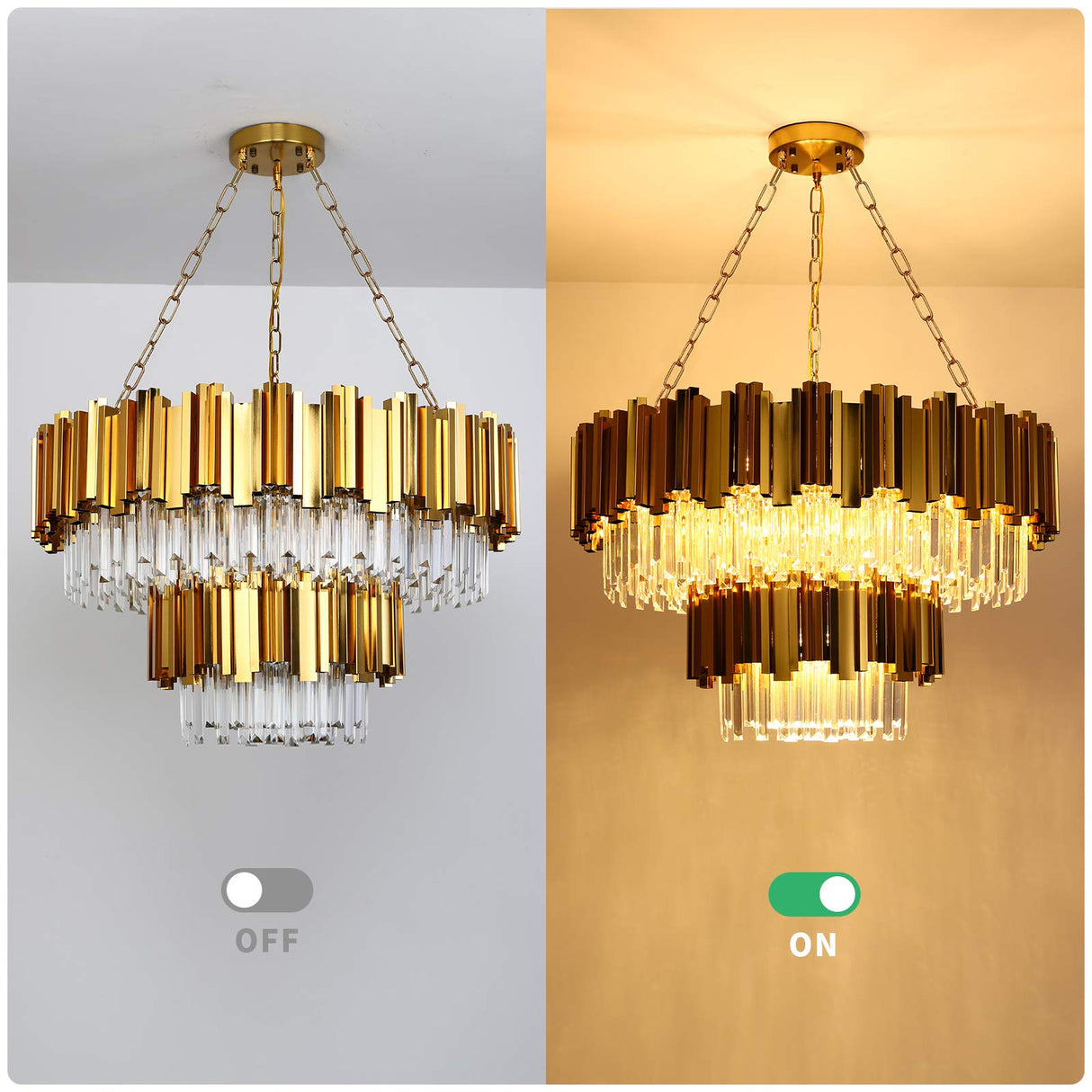 Modern Crystal Chandelier Lighting Pendant Lights Fixture Island Chandeliers Ceiling Dining Room