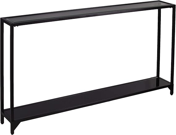 Bergen 56 inches Long Narrow Metal Console Table, Open Concept Living Space