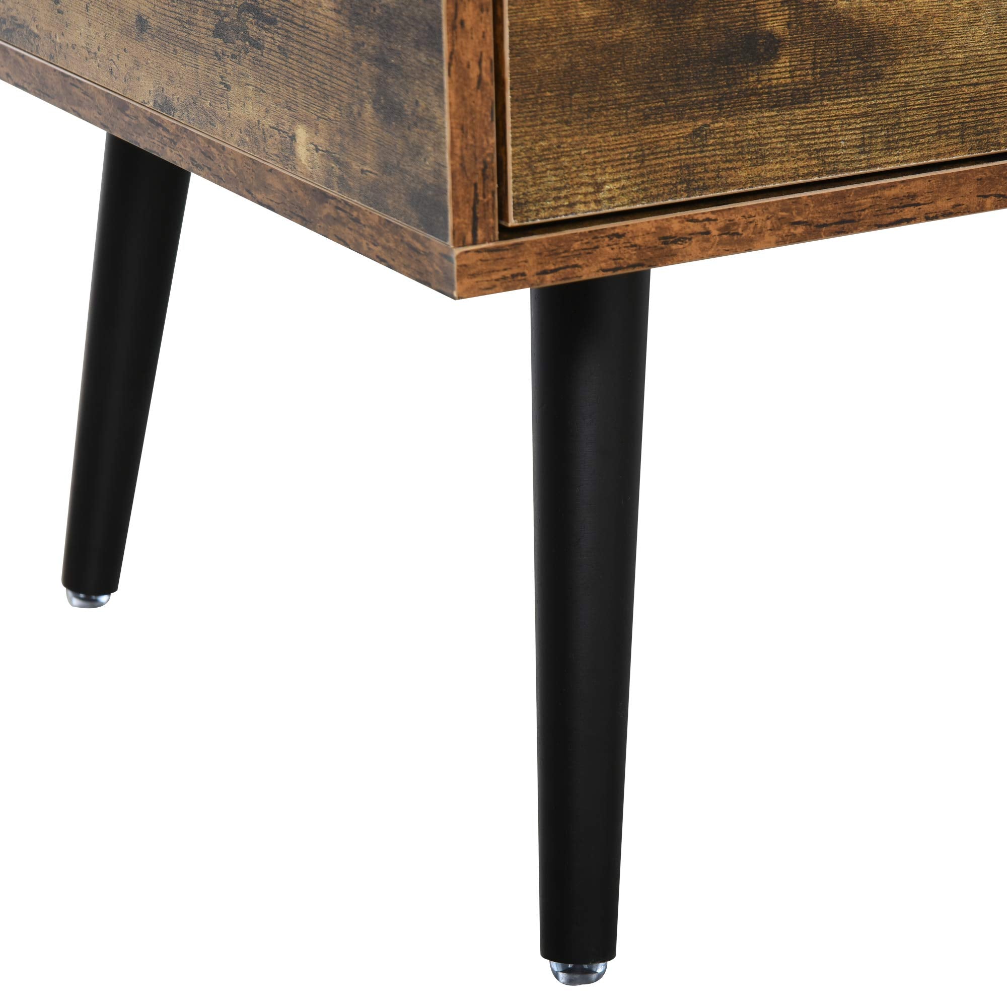 43" Mid-Century Modern Coffee Table with Drawer and Shelf, Cocktail Center Table