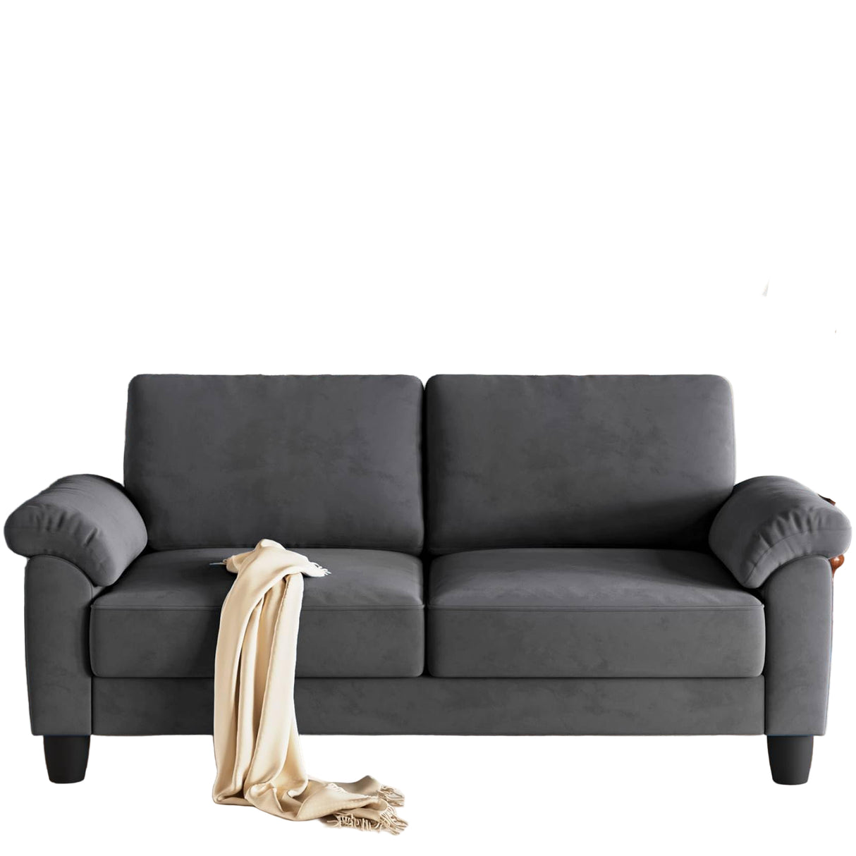 70" Sofa Living Room Couch, Velvet Deep Couches for Small Spaces