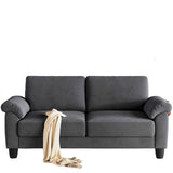 70" Sofa Living Room Couch, Velvet Deep Couches for Small Spaces