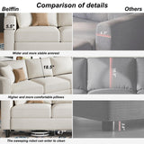 Velvet Convertible Sectional Sofa L Shaped Couch Reversible Sectional Sofa