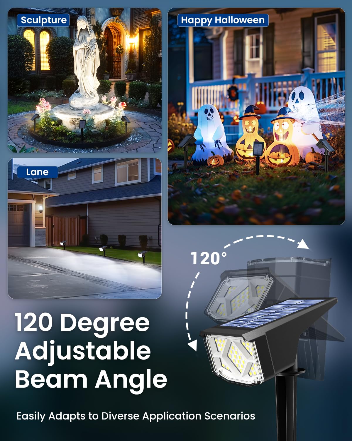 Solar Spot Lights Outdoor, Solar Lights Outdoor Waterproof IP65