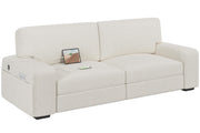 83.5" W Modern Sofa Couch 2 Seater Corduroy Fabric Sofa