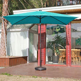 Patio Umbrella Base, Heavy-Duty Stand Resin Weights with Wheels