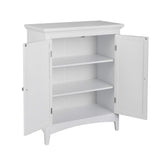 Fashions Glancy Two Shutter Doors Wooden Storage Stand Floor Cabinet White