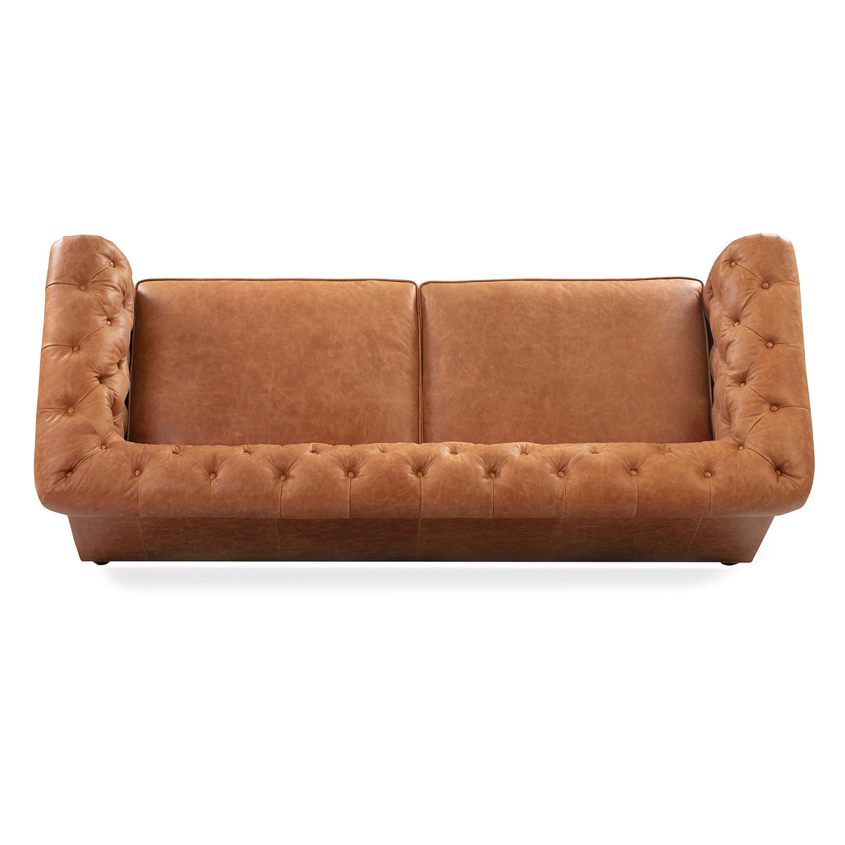 Lyon 87.4" Sofa in Full-Grain Pure-Aniline Italian Tanned Leather in Cognac Tan