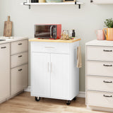 Kitchen Island Cart with Storage,Rolling Side Table on Wheels