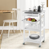 Kitchen Island Cart with Drawer, Rolling Kitchen Cart on Wheels