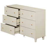 6 Drawer Double Dresser for Bedroom, Wide Chest of Drawers Dressers